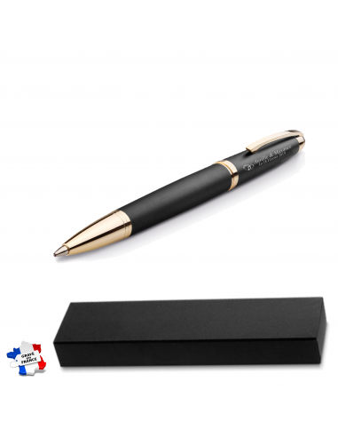 Stylo bille Luxe bleu gravé