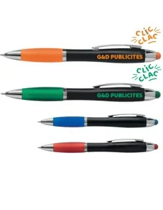 Stylo bille lumineux avec stylet publicitaire