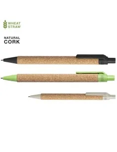 Stylos publicitaires Bio en liège naturel. Stylos pas chers.