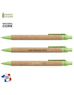 Stylos publicitaires Bio en liège naturel. Stylos pas chers. 2
