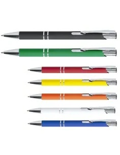 Stylo publicitaire avec corps en aluminium - Touché gomme - Zromen
