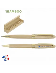 Stylo de luxe personnalisé en bambou 2
