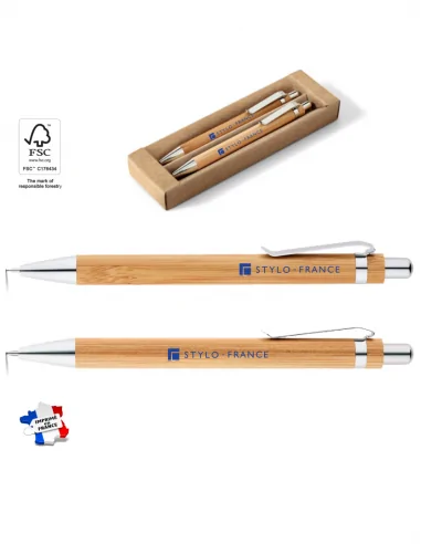 Parure Stylo bambou Stylo bille et...